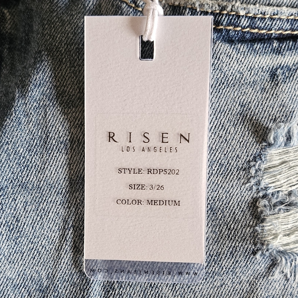 Risen high rise barrel jeans 3/26 nwt